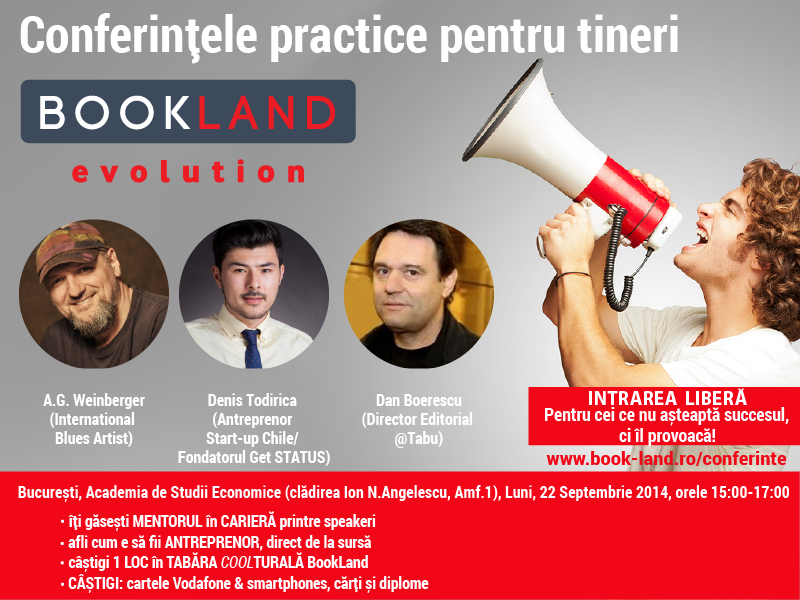 Incepe al doilea val al conferintelor practice BookLand Evolution