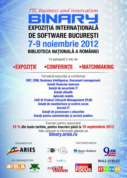 Au început înscrierile la BINARY 2012, Expoziția Internațională de ITC și Software