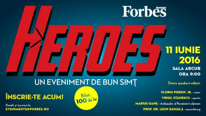 (P) Forbes Heroes aduce pe scenă a treia generație de eroi