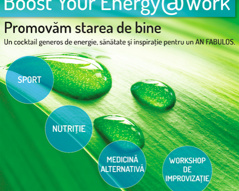 Boost your energy @ work: Wellbeing-ul pleacă din noi