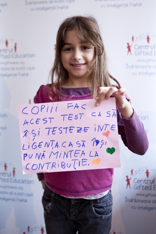 Asociaţia Centrul Gifted Education selectează copii supradotaţi