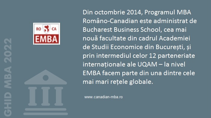 INTERNATIONAL EMBA ROMÂNO-CANADIAN